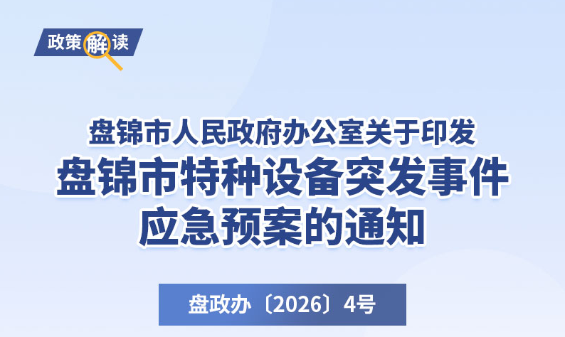 （图解版）《盘锦市特种设备突发事件应急预案》政策解读